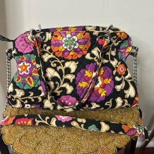 Vera Bradley floral purse shoulder bag with chain strap